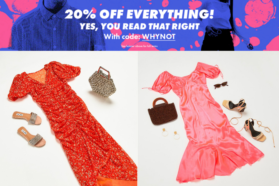 ASOS | 超棒折扣全场20%OFF,夏天凹造型必备小裙子、鞋子来入!
