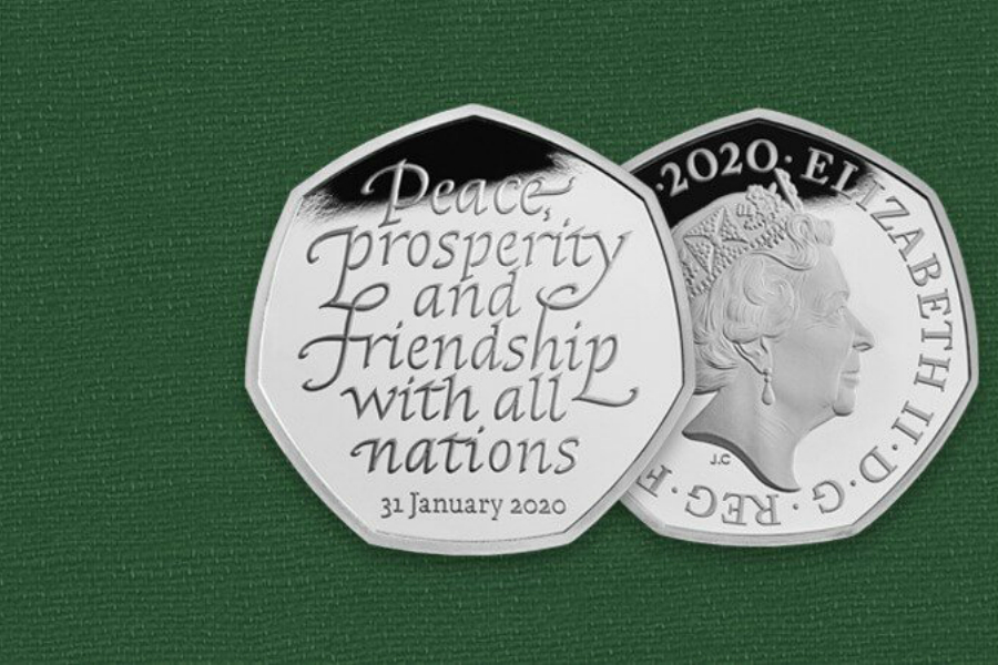 The Royal Mint 英国皇家铸币局 | 50便士脱欧纪念币补货,值得收藏