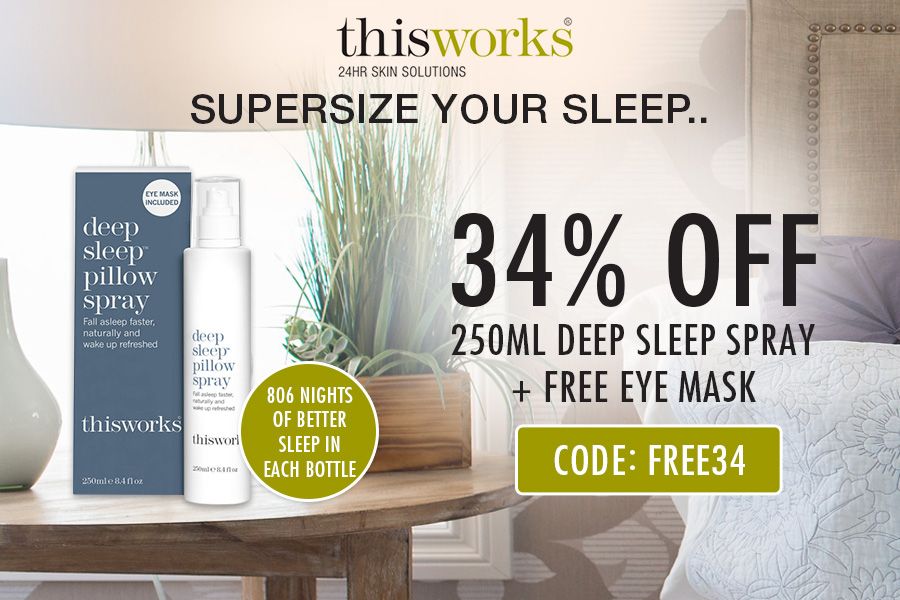 ThisWorks | 大热助眠喷雾250ml豪华装折后只需£23,还加赠安眠眼罩!