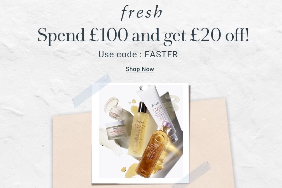 Fresh馥蕾诗 | 满£100减£20!折扣罕见,来入超惊艳的红茶面膜、大豆洁面等!