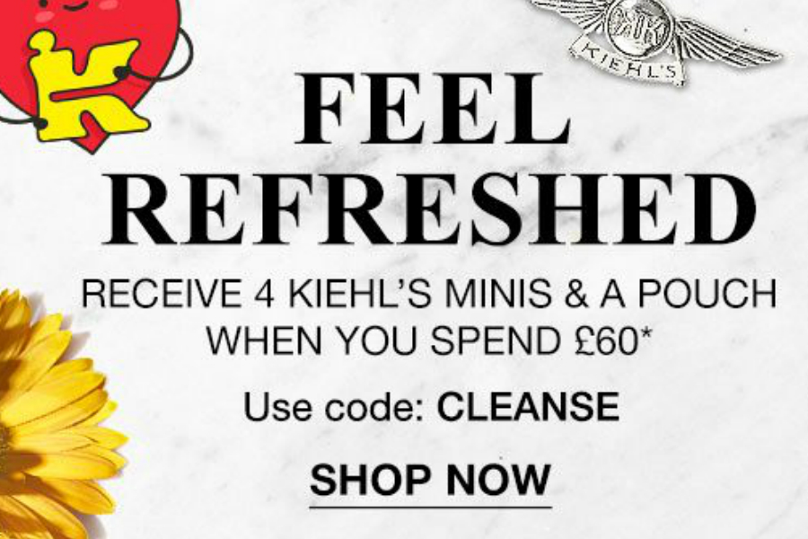 Kiehl's | 满£60送豪华5件套,收新款安瓶、蓝精灵、高保湿霜等