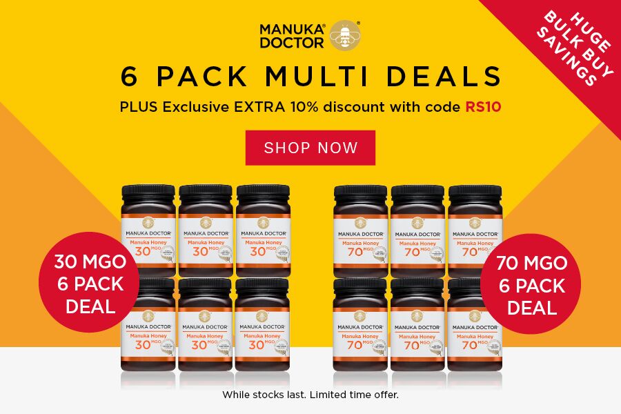 Manuka Doctor | 20小时闪促!麦卢卡蜂蜜6罐装直减£270+红领巾独家额外9折