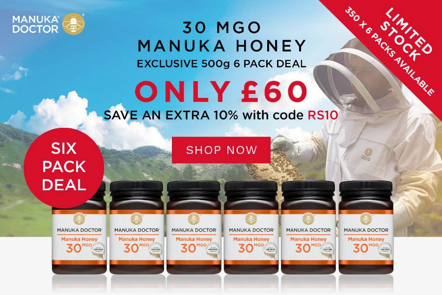 Manuka doctor | 麦卢卡养胃蜂蜜低至22折 + 额外9折,一罐仅需£9!