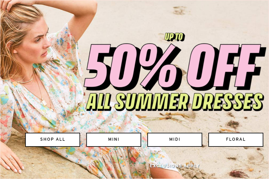 TOPSHOP | 全场裙子5折起,超美夏日必备美丽装备现在入手正当时!