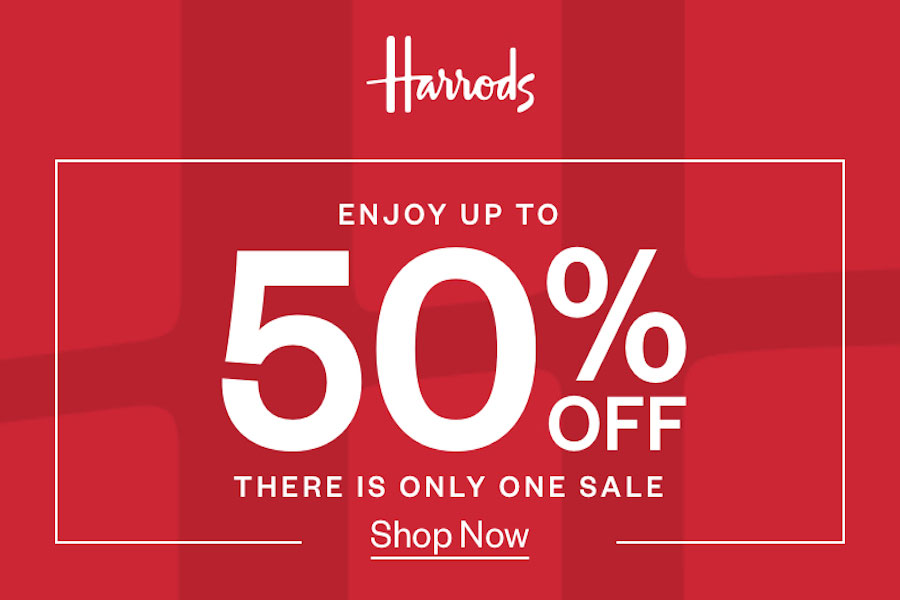 Harrods美妆区低至5折!赫莲娜罕见9折,黛珂低至7折,兰蔻、CT都在