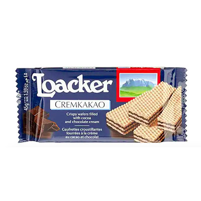 loacker chocolate creme filled wafer